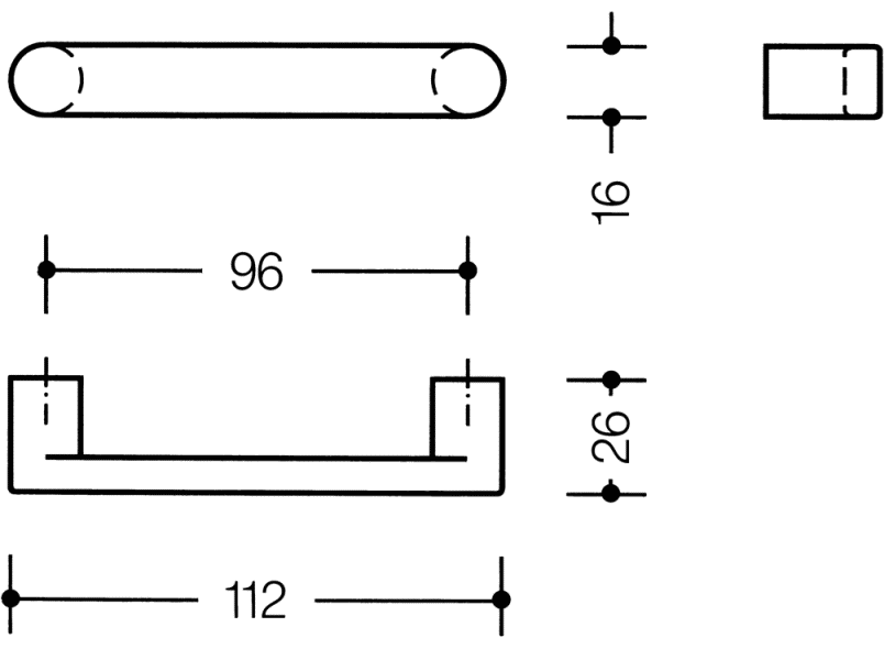 548.17B96.4 мебельные ручки HEWI USA Produkte  - Вид №16