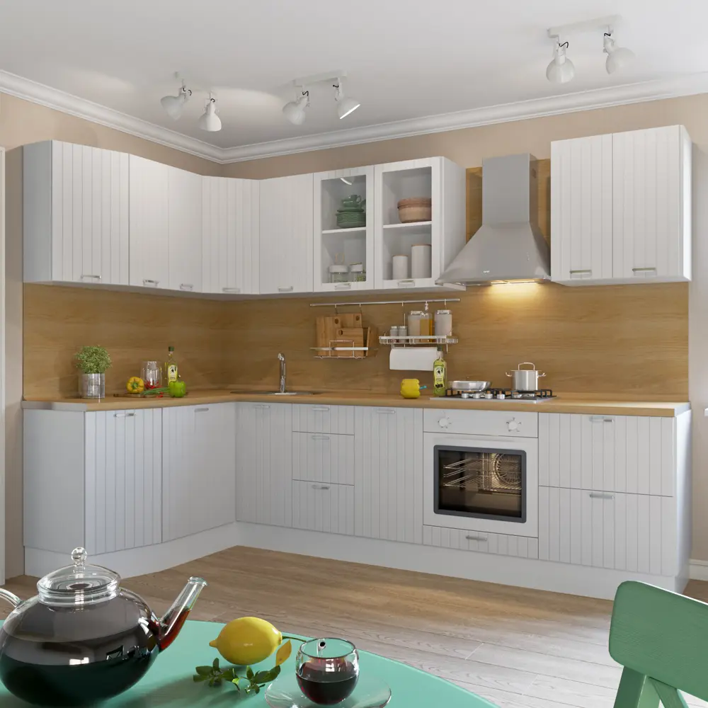 Двери для шкафа Delinia «Фенс белый» 80x15 см, МДФ, цвет белый, 3 шт Фэнс белый STLM-2168651 - Вид №2