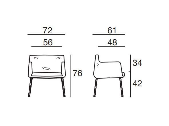 Съемное кресло из ткани Sesta Ada 4 ARCH-00046160 - Вид №2