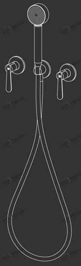 Ceadesign Настенный комплект из 2 смесителей для ванны / душа с ручным душем Lutezia plus Ltz 48