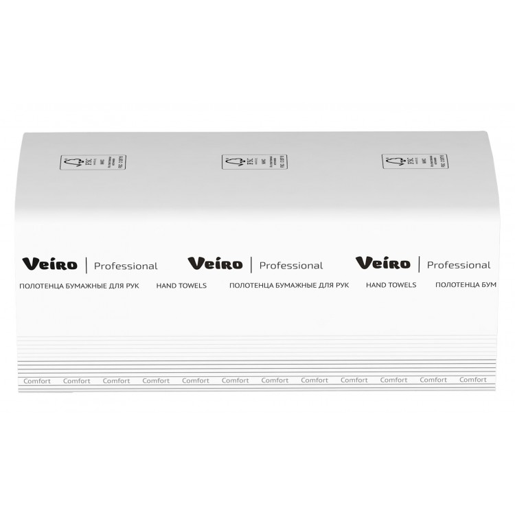 KV211 Veiro Бумажные полотенца листовые Veiro Professional Comfort KV211 H3 20 пачек по 180 листов 