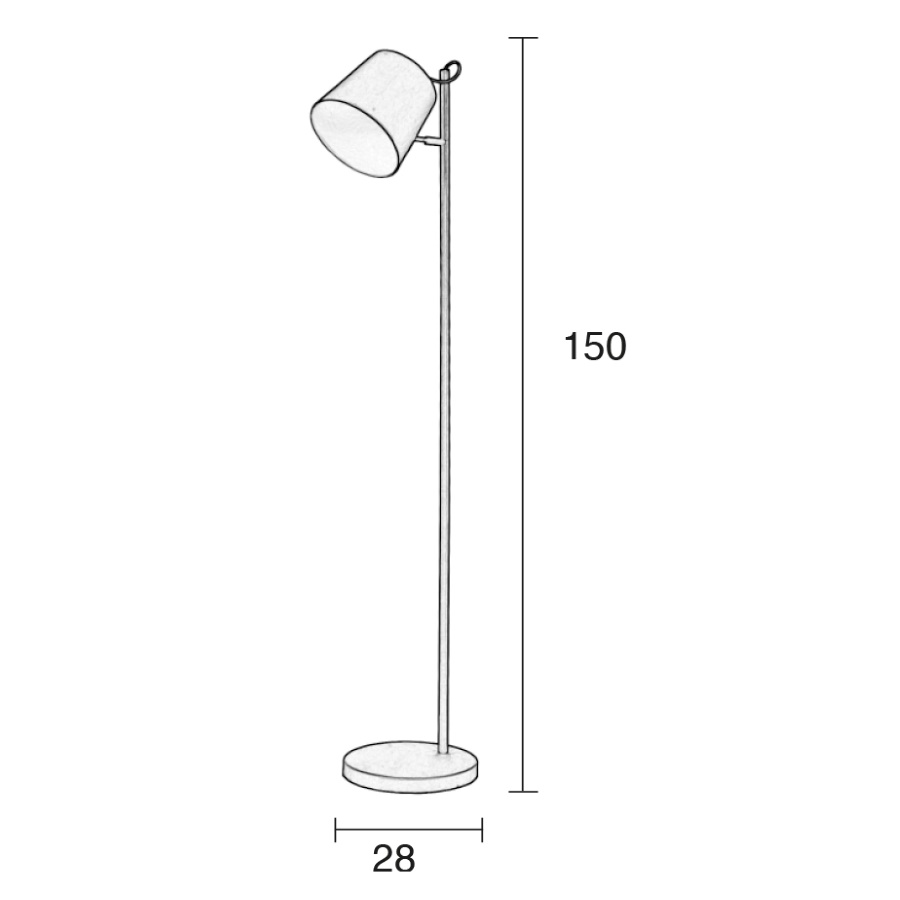 Лампа напольная Buckle Head, белая Zuiver 5002039 - Вид №14