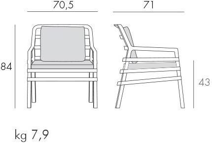 Nardi Садовое кресло из полипропилена с подлокотниками Aria sun-id-1348599 - Вид №15
