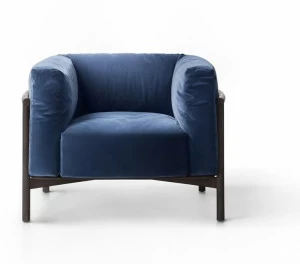 Lema Мягкое кожаное кресло с подлокотниками Taiki