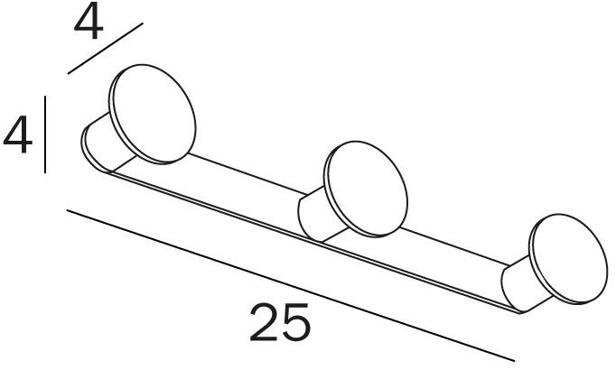 INDA® Крючок для полотенец из металла  Av120c  - Вид №1