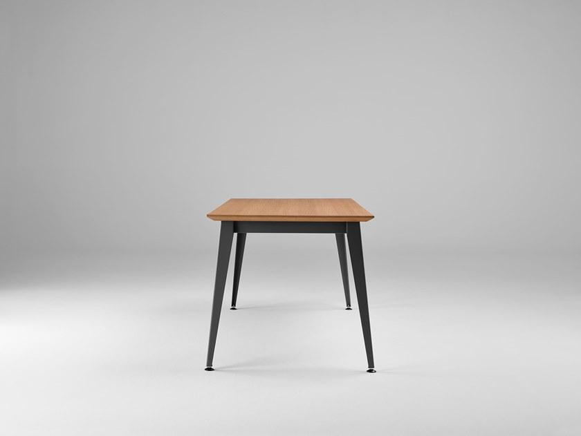 ONDARRETA Раскладной прямоугольный обеденный стол из дерева Don sun-id-1493692 - Вид №3