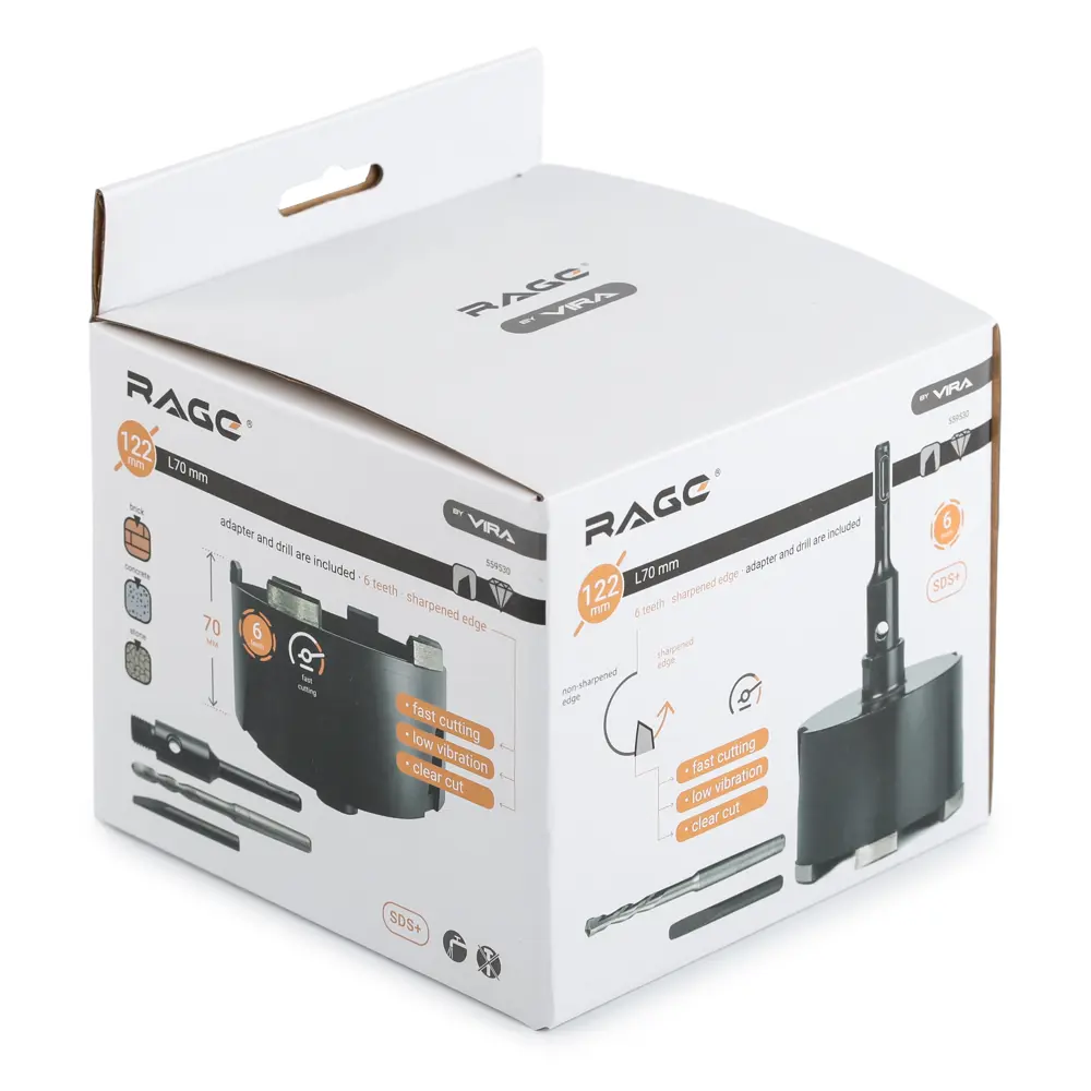 Алмазная коронка Rage для точного сверления бетона 122 мм 88664043 STLM-0840931 - Вид №4