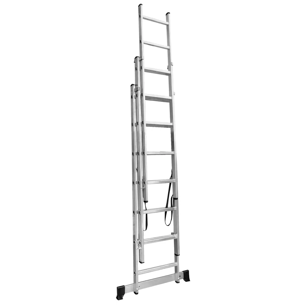 Лестница раскладная выдвижная 3-секционная Standers 3.08 м 7 ступеней STLM-2116789 - Вид №2