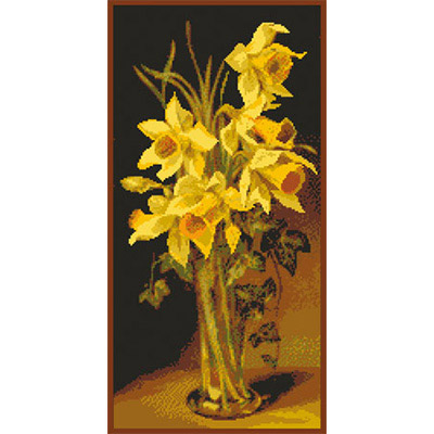 120х245кл Схема для вышивания цв. А3 ДК-117 "Нарциссы" Santreyd 