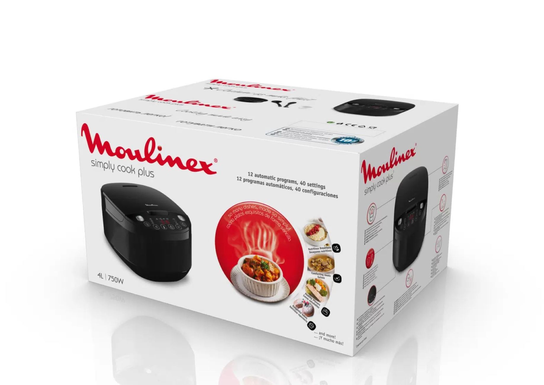 5496110 Мультиварка Moulinex Simply cook MK622832 черный STDN-0110058 - Вид №3