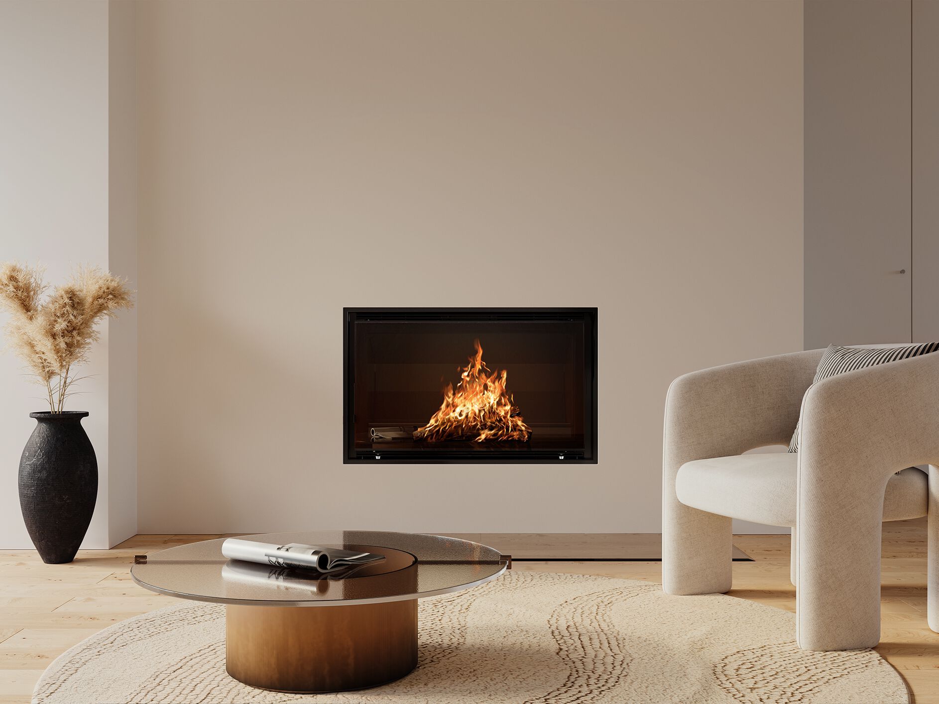 Каминная вставка RÜEGG HEATCUBE 57x95 STAR ARCH-00143342