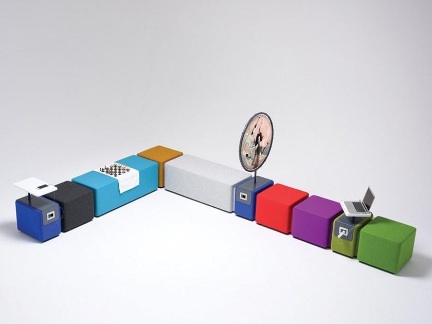 Ersa Модульный модульный квадратный пуф из ткани Carnival sun-id-1379261 - Вид №4