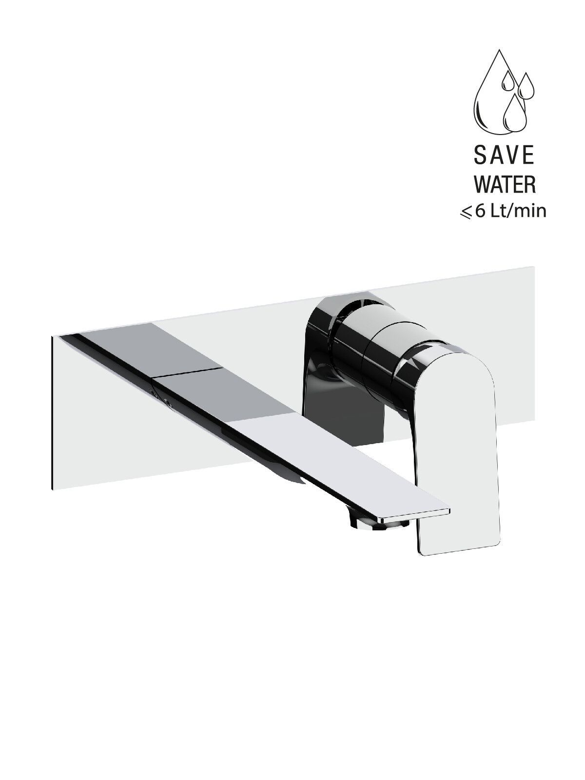 Настенный смеситель для раковины с ограничителем расхода Rubinetterie Frattini Нарцисс ARCH-00108385 - Вид №1