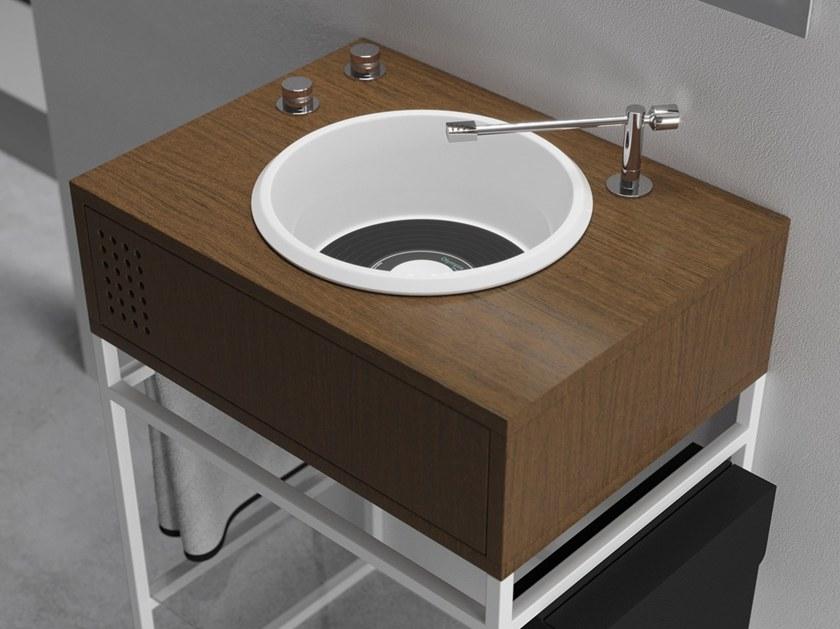 Olympia Ceramica Тумба под умывальник из железа с ящиками и полотенцесушителем Vinyl Vynilcom62 - Вид №1