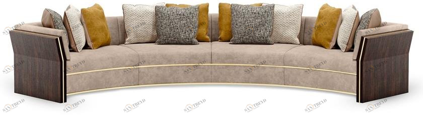 FRATO Изогнутый бархатный диван Udaipur Fup220028aaa 