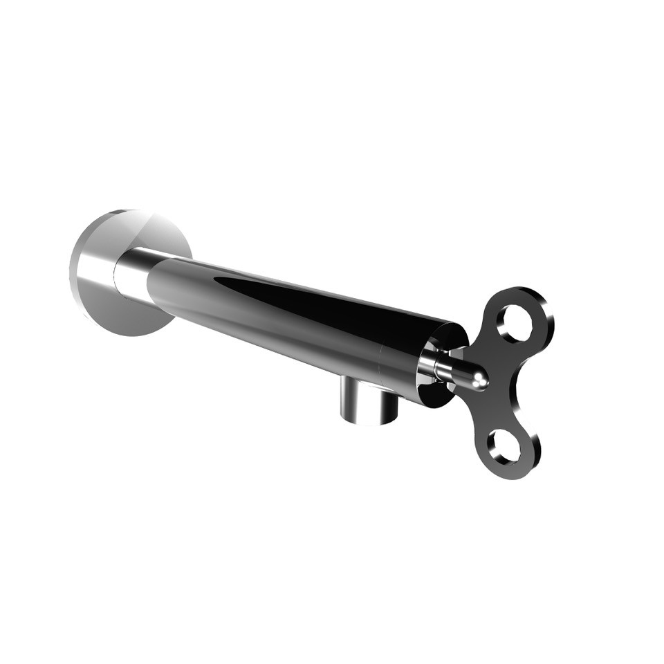 63439 Смеситель для раковины настенный, 250 мм. носик с прогрессивным картриджем, помещенным в носик. Bongio Acquacarica