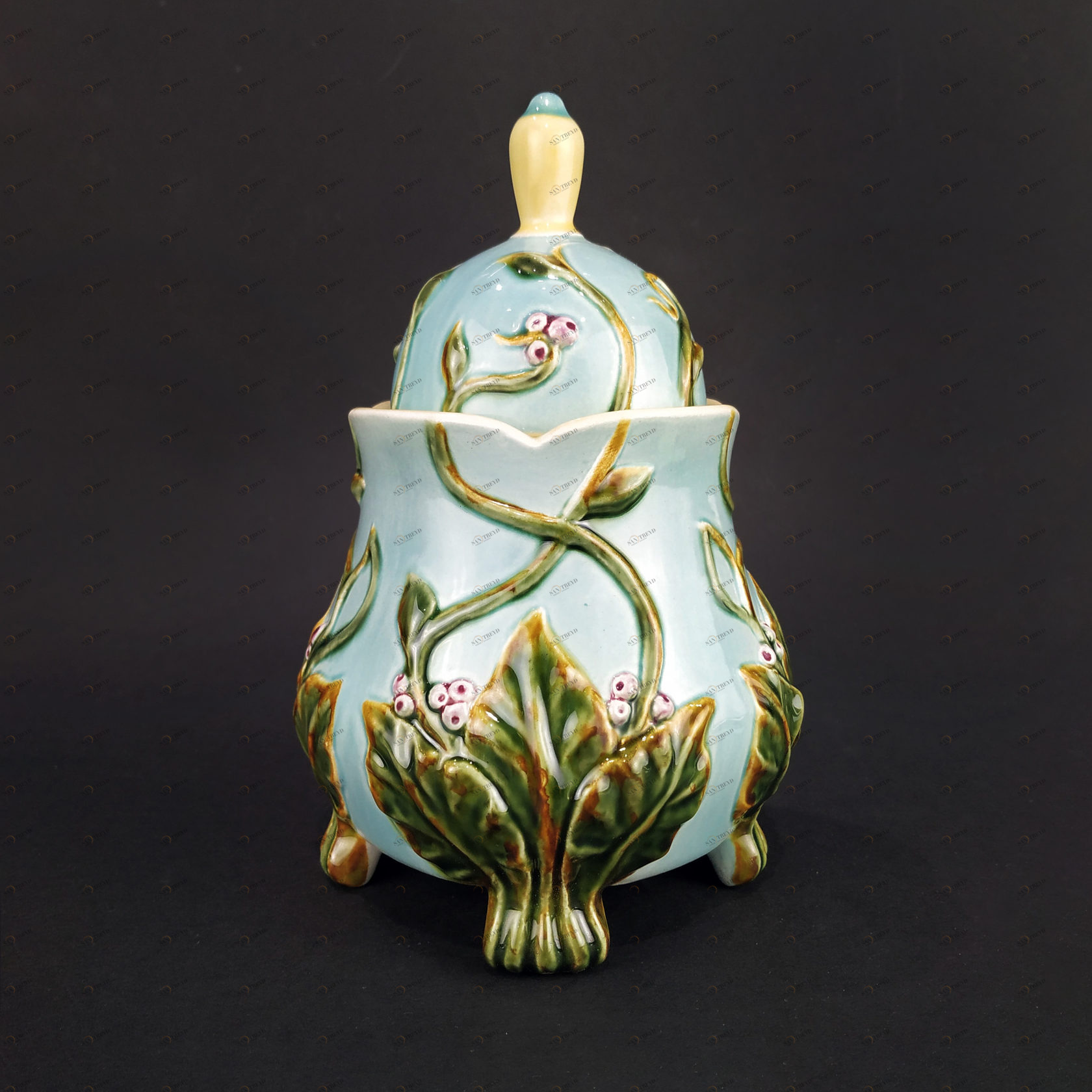 Сахарница «Летний луг» Голубой/Желтый PROVANSFAIENCE 