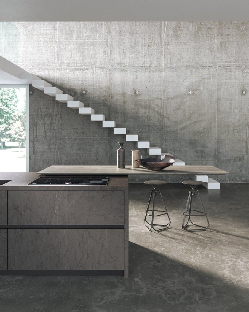 Alta Cucine Кухня из лакированного ламината с полуостровом Sistema 22.2 sun-id-1503886 - Вид №5