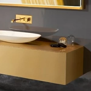 Тумба под раковину Eden 90 цвет золотой