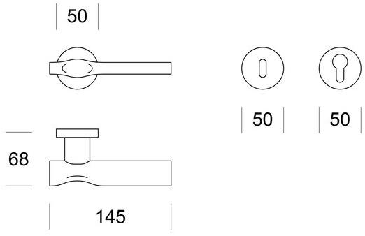 Ento Ручка из латуни на розетке Trace 6230 - Вид №5