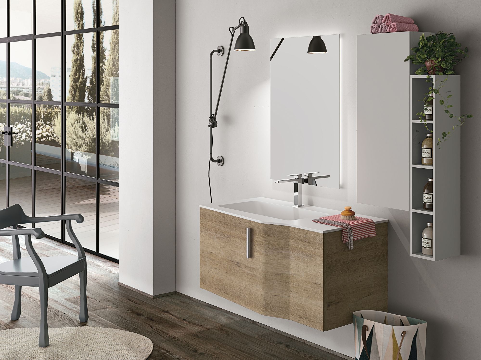 Подвесной умывальник с ящиками Gruppo Geromin Str8 ARCH-00113271