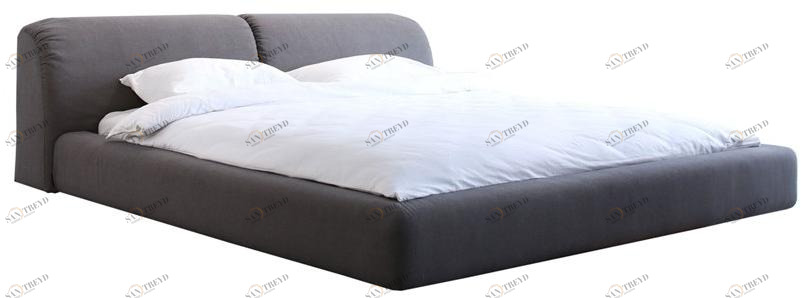 Heavens Двуспальная кровать из ткани с мягким изголовьем Andrea sun-id-1479243