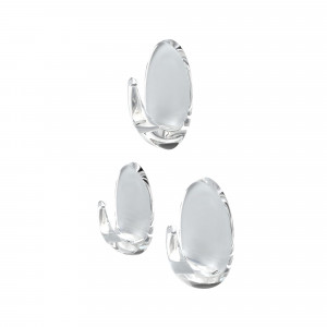 84730546 Крючок-вешалка самоклеящийся овал пластик цвет прозрачный 3 шт. нет