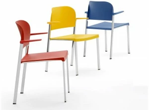 Diemmebi Стул с подлокотниками из переработанного полипропилена и металла Makeup