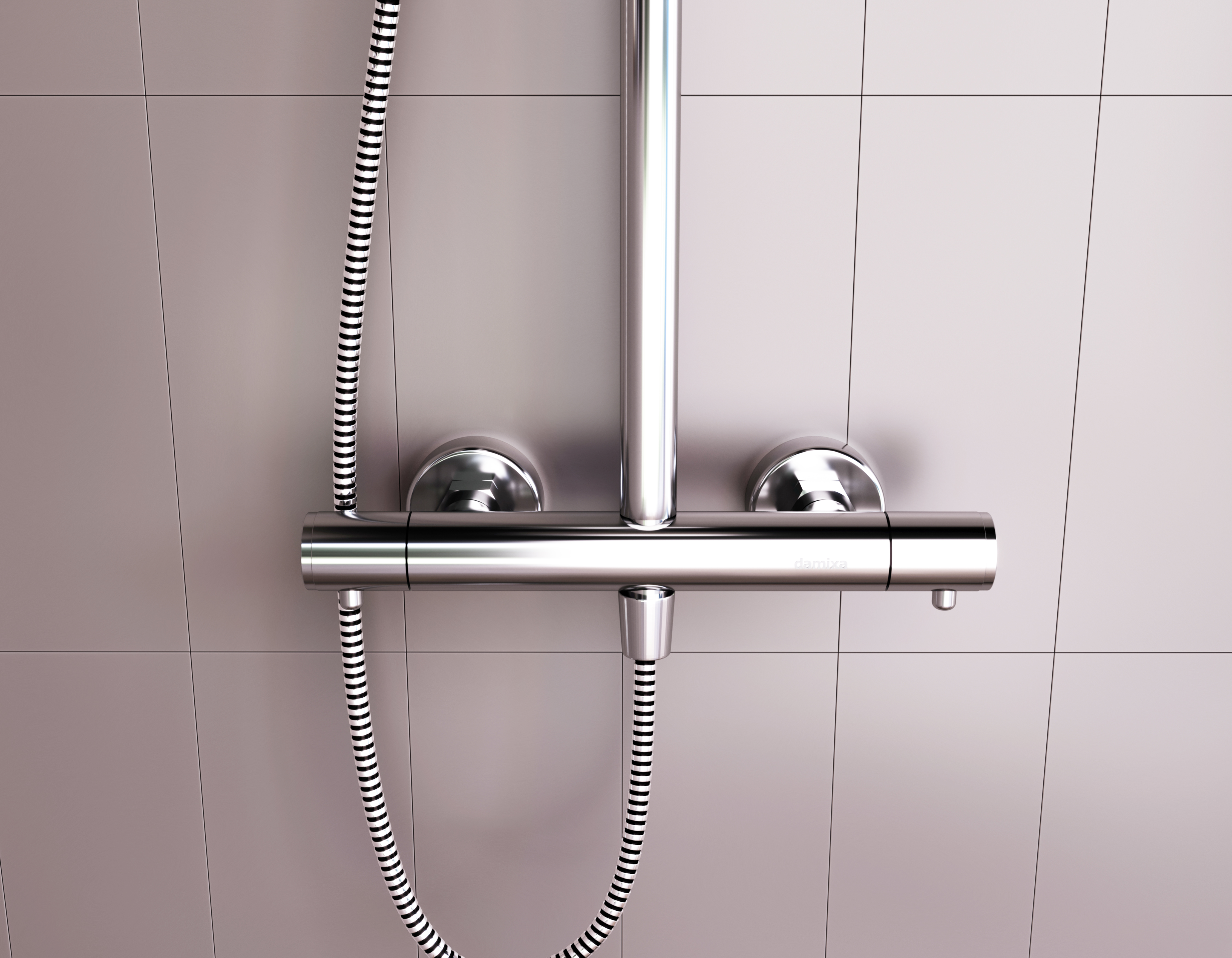 DX218091000 душевая система с ТМС для душа: верхний душ 230мм ручной душ 120мм 1 режим шт Damixa Option - Вид №2