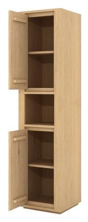 Ethnicraft Подвесной шкаф для ванной на колонне из массива дерева с дверцами Oak column 58061/58062 - Вид №1