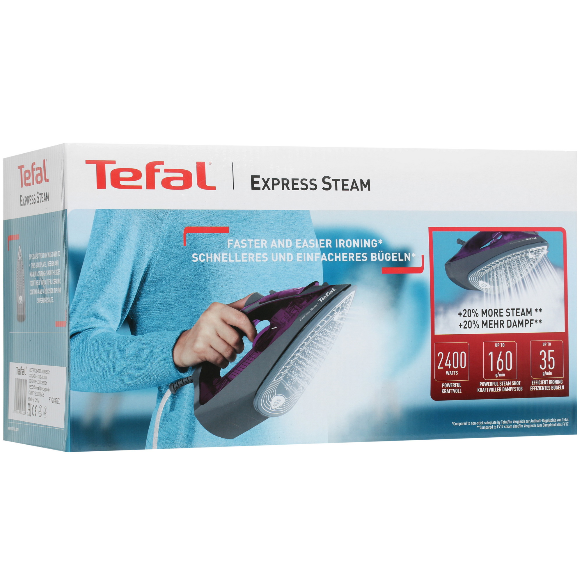 5352861 Утюг Tefal Express Steam FV2847E0 фиолетовый STDN-0005332 - Вид №8
