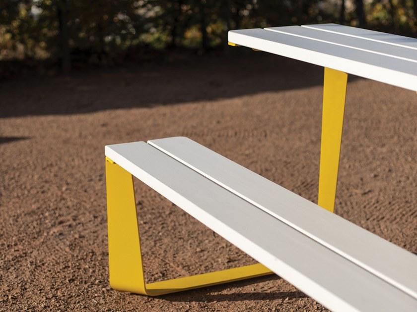 mmcité1 Стол для пикника из оцинкованной стали со встроенными скамейками sun-id-1407768 - Вид №11