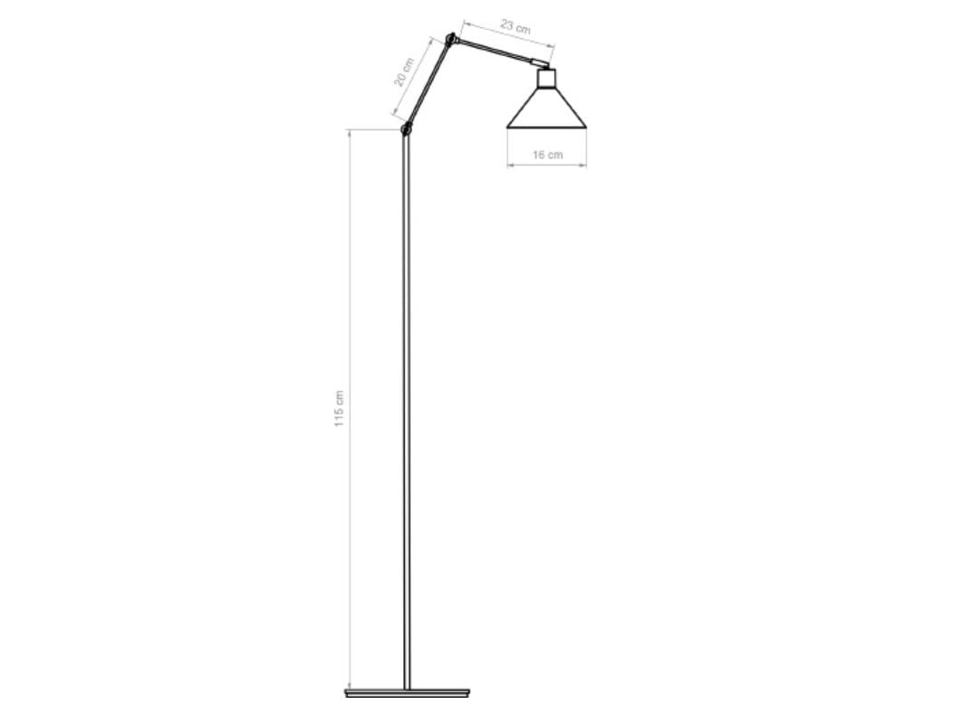 Регулируемый металлический торшер с гибкой рукояткой luxcambra Capuchina ARCH-00090425 - Вид №1