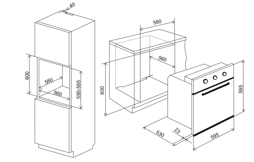 9242189 Электрический духовой шкаф LEX EDM 075 GR серый STDN-0142500 - Вид №5