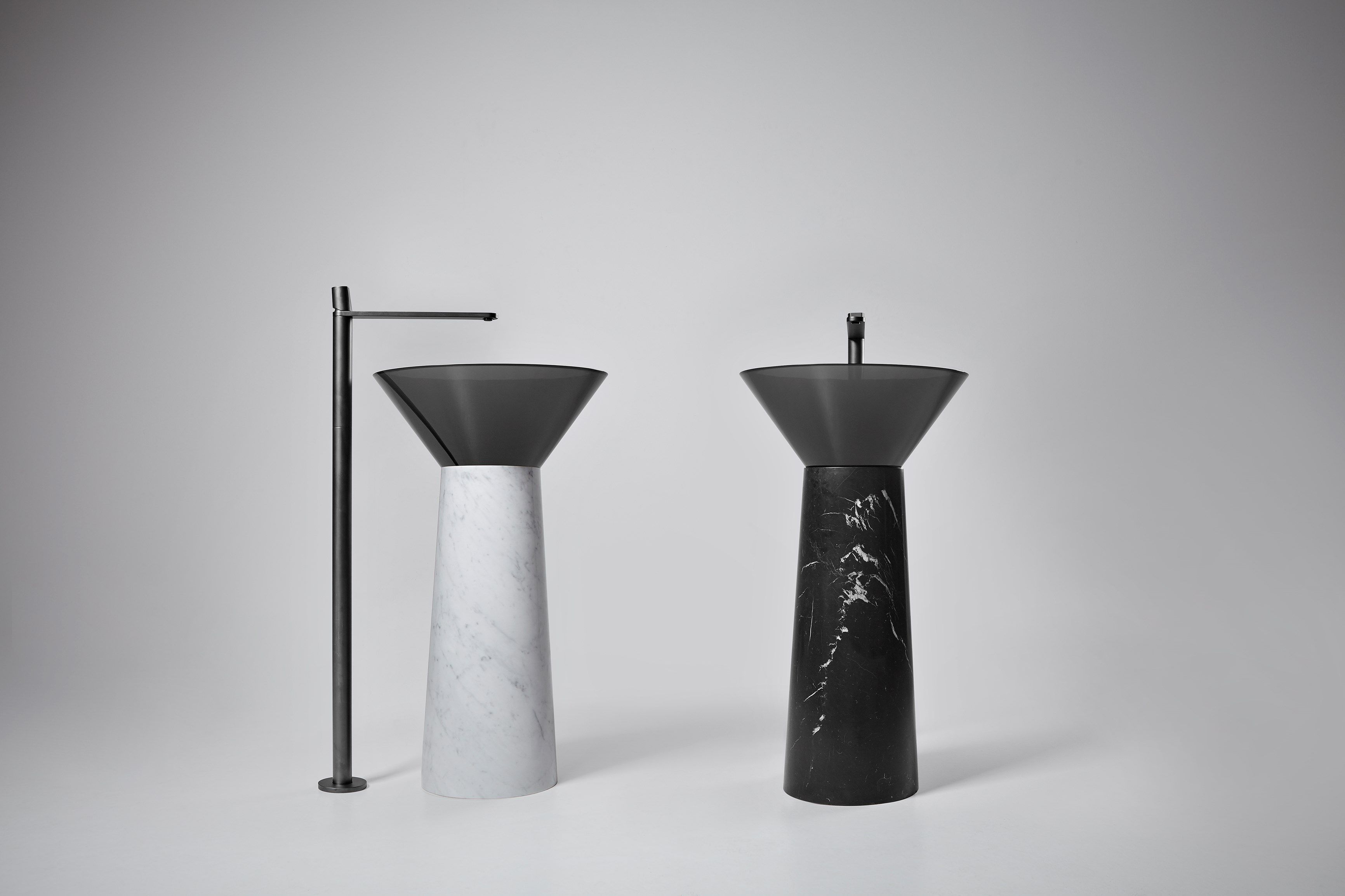 Каррарский мрамор отдельно стоящий круглый умывальник Antoniolupi ALBUME11 + ALBUME21 ARCH-00060600 - Вид №7