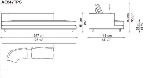 Тканевый диван с полуостровом Maxalto ARBITER ARCH-00062806 - Вид №10