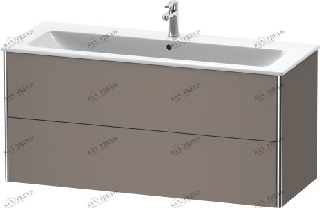 XS417404343 Тумбочка подвесная XSquare #XS4174 1210 x 478 мм Базальт матовый, декор Duravit
