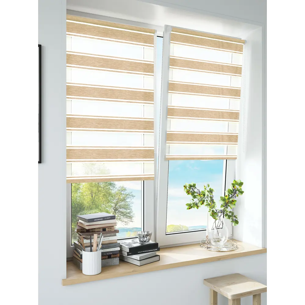 Штора рулонная день-ночь Дэли 70x160 см бежевая MIAMOZA STLM-2003494 - Вид №7