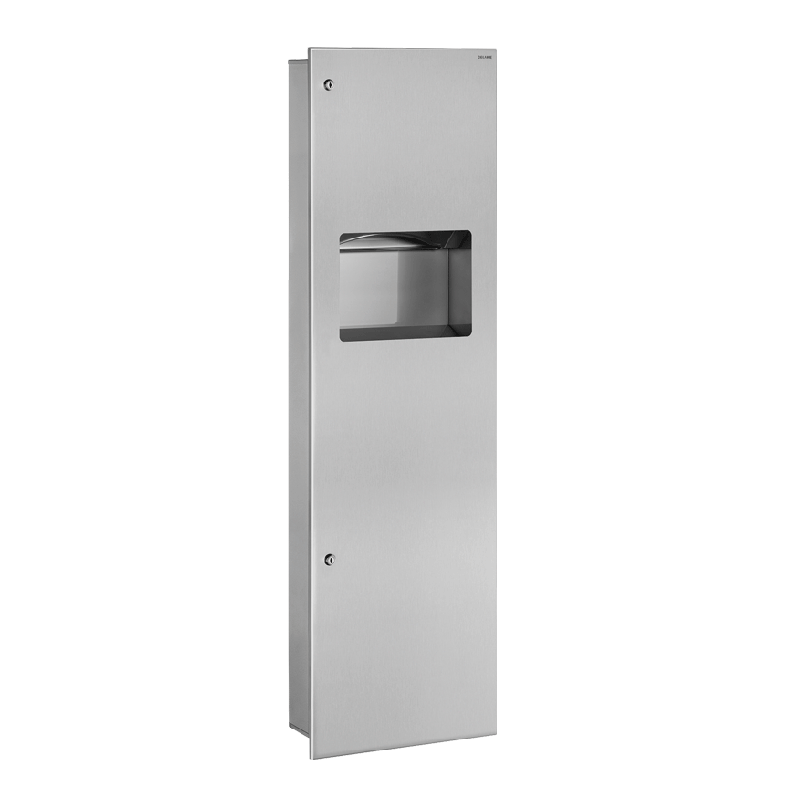 510715S Интегрированная панель: мусорная корзина и диспенсер полотенец, 30 л DELABIE 