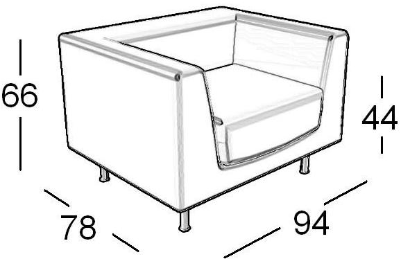Luxy Кресло с подлокотниками Cube sun-id-1450123 - Вид №3