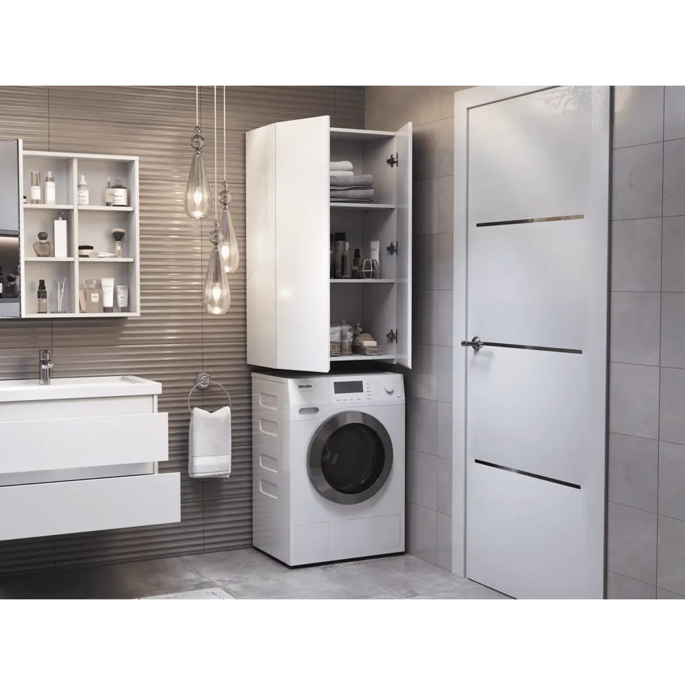 Шкаф напольный VIGO для стиральной машины с тремя полками 84005325 STLM-0046052 - Вид №10