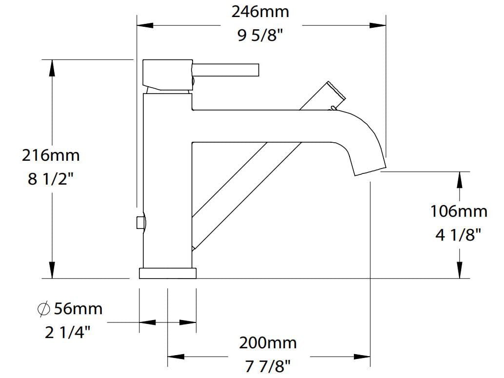 Смеситель для ванны с 2 отверстиями и ручным душем BARIL Zip B66 ARCH-00016179 - Вид №5