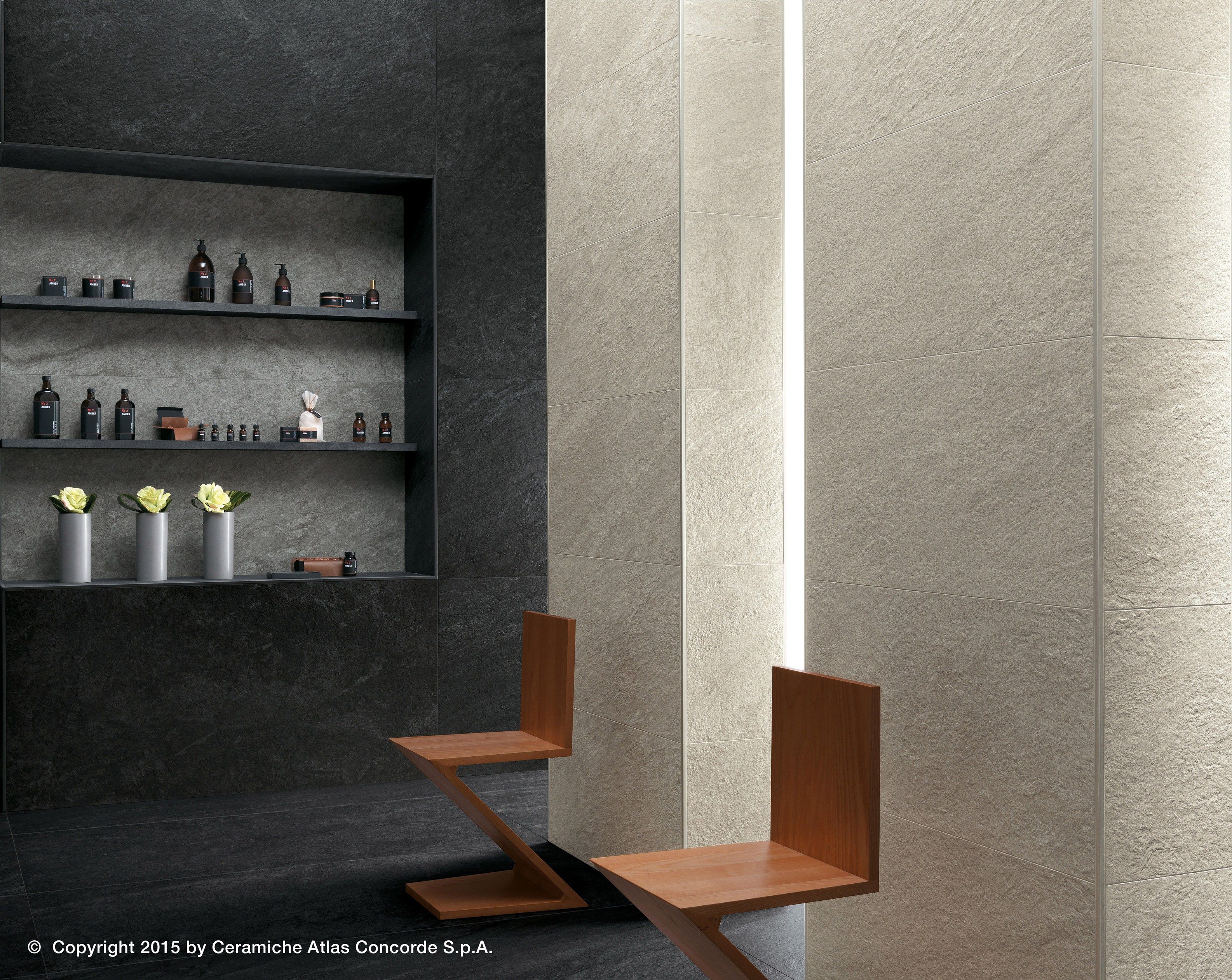 Белое керамическое покрытие с эффектом камня Atlas Concorde ARCH-00075165 - Вид №4