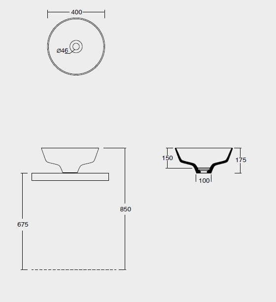 Керамическая круглая раковина Alice Ceramica Equilibrium ARCH-00024929 - Вид №1