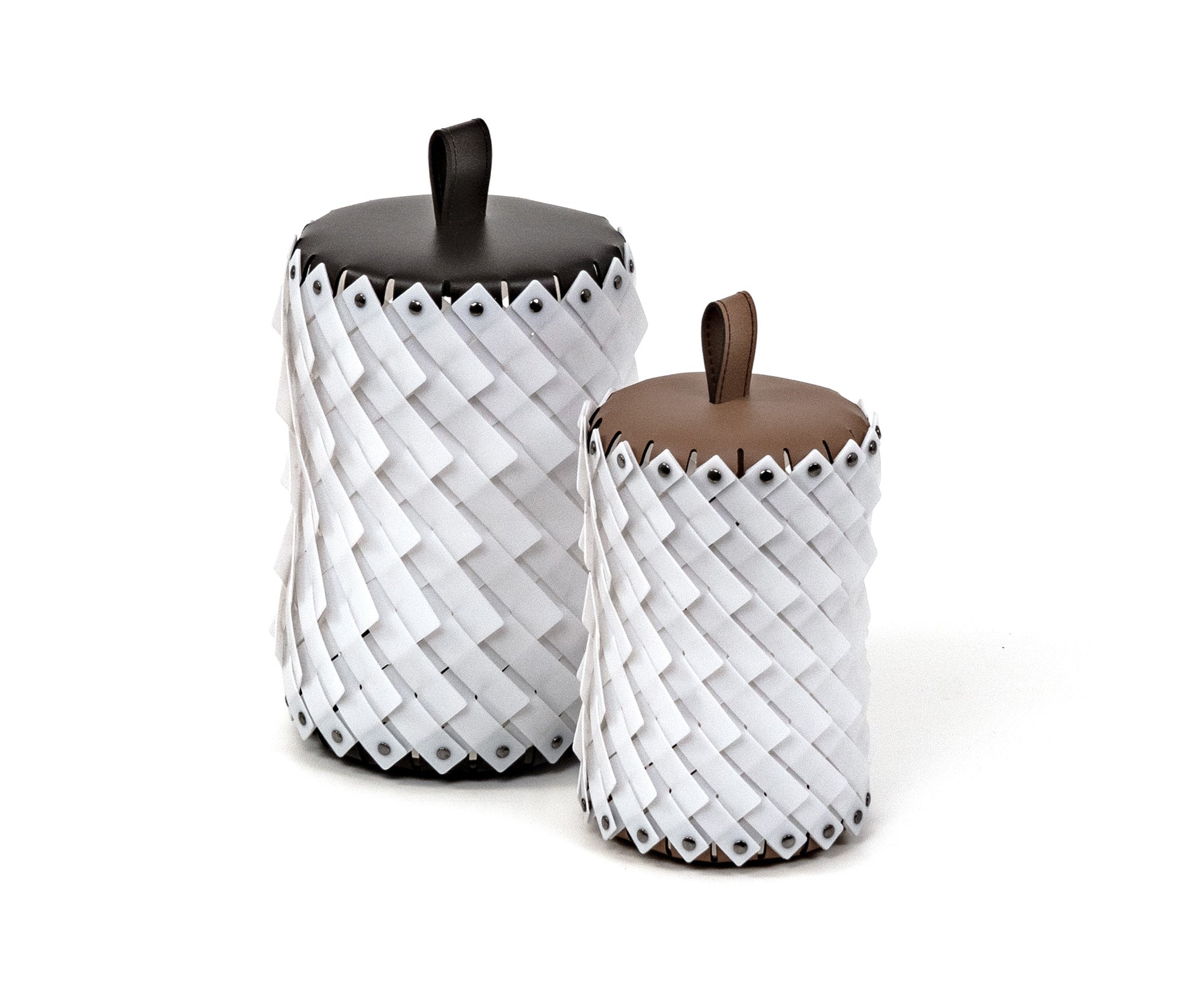 Настольный фонарь Almeria - Ø 19XH36 см / регенерированная кожа_camel Pinetti 00.2071.082.011 - Вид №2