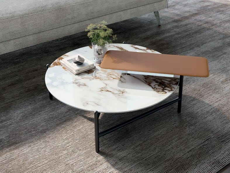 Низкий круглый журнальный столик из керамогранита Dall'Agnese Supernova ARCH-00057710