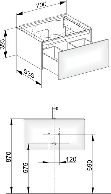 31341370000 Тумба под умывальник KEUCO Edition 11 - Вид №2