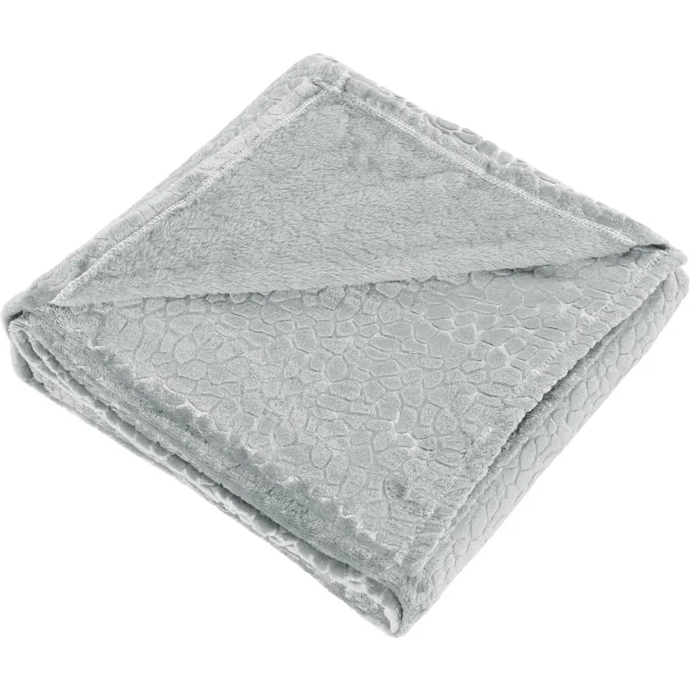 Плед Murmansk 140x200 см велсофт цвет светло-серый СТОЛИЦА ТЕКСТИЛЯ STLM-2044192