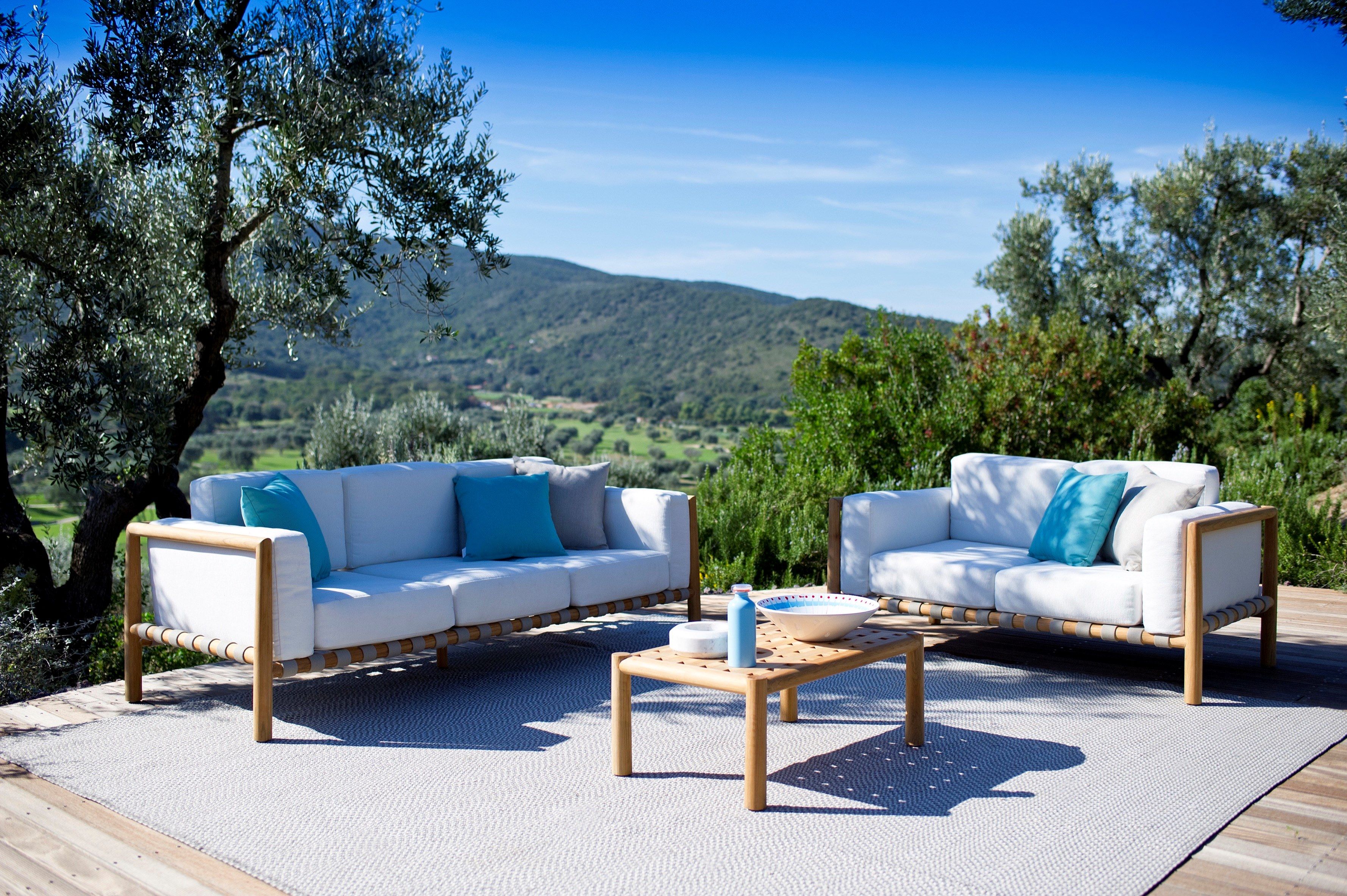 3-местный тканевый съемный садовый диван Unopiù Pevero ARCH-00048443 - Вид №1