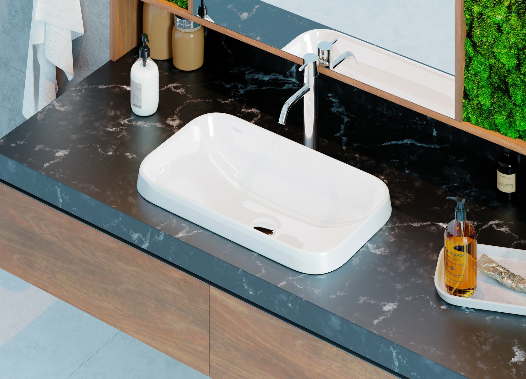 ART43SLWB01I Врезной умывальник Inside SANITA LUXE Infinity - Вид №7